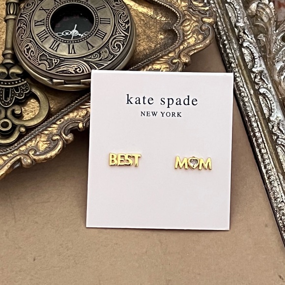 KATE SPADE • Love You Mom Best Mom Earrings - Picture 3 of 3
